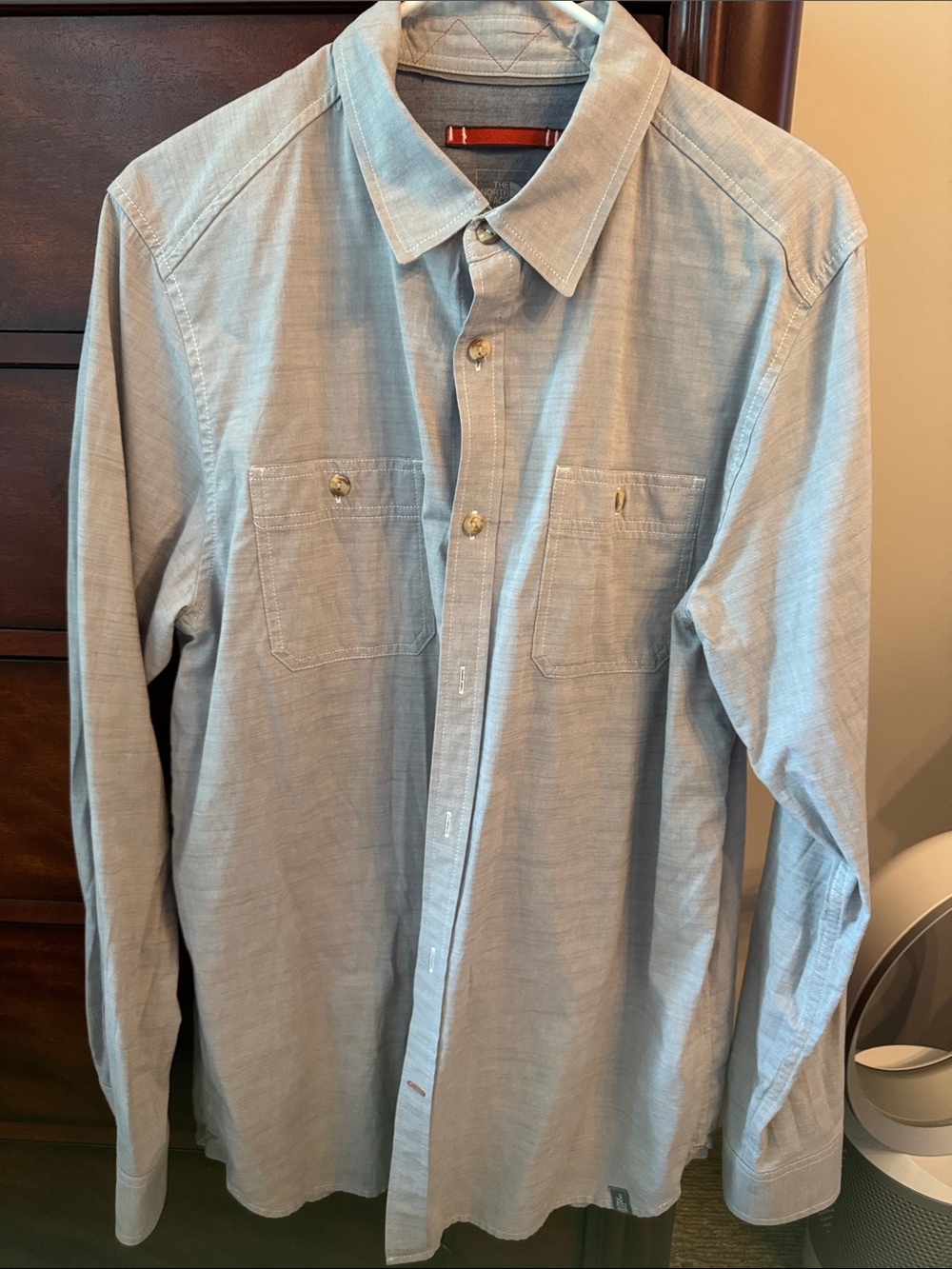 The North Face Light Blue Men's Dress Shirt